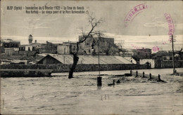 CPA Aleppo Syrien, Überschwemmung 6. Februar 1922, Überschwemmung Von Kouek, Rue Kettab, Brücke - Syrie