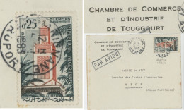 RARE VALISE DIPLOMATIQUE ALGERIE FRANCE BOUCHES DU RHONE ENV 1963 MARIGNANE AEROPORT/366 ALGERIE CCI TOUGGOURT POSTEE MA - 1961-....