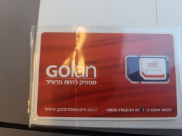ISRAEL-GOLAN TELECOM-(A)-(899720080091115442812)-(4)-mint Sim Card - Israel