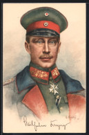 Künstler-AK Portrait Kronprinz Wilhelm Von Preussen Mit Orden  - Royal Families