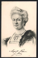 Künstler-AK Kaiserin Auguste Victoria Von Preussen Mit Krone Und Kollier  - Familias Reales