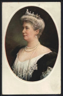 AK Kaiserin Auguste Victoria Königin Von Preussen Mit Krone, Portrait  - Familles Royales