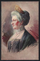 Künstler-AK Kaiserin Auguste Victoria Mit Diadem Im Portrait  - Royal Families