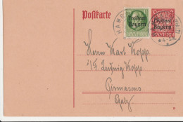 Bayern Ganzsache Mit Tagesstempel Hambach Pfalz 1920 Stadt Neustadt An Der Weinstraße Nach Pirmasens - Postal  Stationery