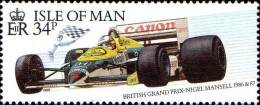 Man Poste N** Yv:366 Mi:366 British Grand Prix Nigel Mansel 1986 & 87 - Isola Di Man