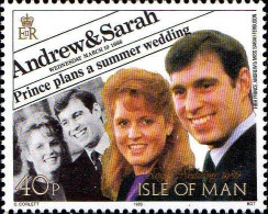 Man Poste N** Yv:313 Mi:318 Prince Andrew & Miss Sarah Ferguson - Isle Of Man