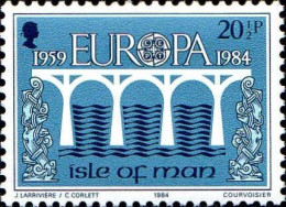 Man Poste N** Yv:252 Mi:262 Europa Cept 1959 1984 Pont De La Coopération - Isle Of Man
