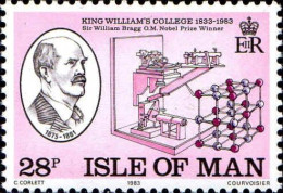 Man Poste N** Yv:235 Mi:244 King William's College Sir Willima Bragg - Man (Insel)