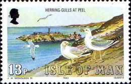 Man Poste N** Yv:226 Mi:227 Herrings-gulls At Peel - Isle Of Man