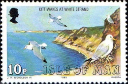 Man Poste N** Yv:223 Mi:224 Kittiwakes At White Strand - Isle Of Man