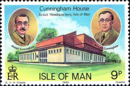 Man Poste N** Yv:198 Mi:203 Cunningham House Pli - Man (Insel)
