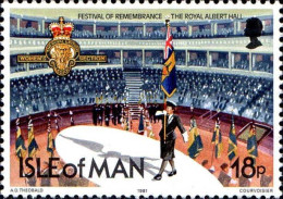 Man Poste N** Yv:194 Mi:198 Festival Of Remembrence The Royal Albert Hall - Man (Insel)
