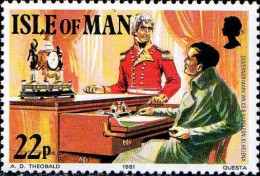 Man Poste N** Yv:187 Mi:191 Gouvernor Mark Wilks & Napoleon St.Helena - Isle Of Man