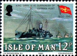 Man Poste N** Yv:162 Mi:169 King Orry III At Surrender Of German Fleet - Man (Insel)