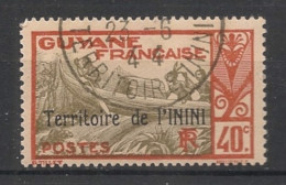 ININI - 1932-38 - N°YT. 11 - Pirogue 40c - Oblitéré / Used - Gebraucht