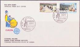 Europa CEPT 1981 Chypre Turque - Cyprus - Zypern FDC1 Y&T N°88 à 89 - Michel N°98 à 99 - 1981