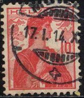 Suisse Poste Obl Yv: 131 Mi:114 Helvetia (TB Cachet à Date) 17.I.14 - Used Stamps