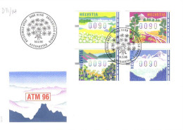 Suisse Distrib Obl Yv:11/14 Les Saisons (TB Cachet à Date) Fdc Bern 14-5-96 - FDC