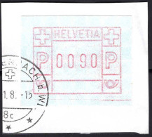 Suisse Distrib Obl Yv:22 Cor De Poste P Et Croix Suisse (TB Cachet Rond) Sur Fragment - Automatic Stamps