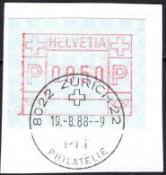 Suisse Distrib Obl Yv:23 Cor De Poste P Et Croix Suisse (TB Cachet à Date) Sur Fragment - Automatic Stamps