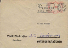 Suisse Distrib Obl (21) Helvetia 657 15 XII 1966 Basler Nachrichten - Storia Postale