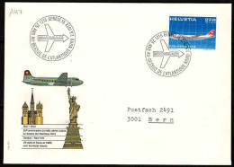 Suisse Avion Obl Yv:47 Trafic Aérien Suisse Sur L'atlantique (TB Cachet à Date) - Used Stamps