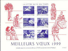 FRANCE Ca.1999:  Encart Philatélique "La Lettre Au Fil Du Temps" - Epreuves D'artistes