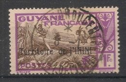ININI - 1932-38 - N°YT. 18 - Pirogue 1f Violet - Oblitéré / Used - Oblitérés