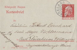 Bayern Ganzsache Kartbrief Mit Tagesstempel Hindelang 1913 LK Oberallgäu Bad Hindelang - Entiers Postaux