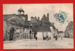 (RECTO / VERSO) AUXONNE EN 1906 - RUE CARNOT AVEC PERSONNAGES - CPA - Auxonne
