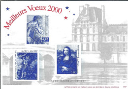 FRANCE Ca.2000:  Encart Philatélique "Patrimoine Culturel" - Künstlerentwürfe