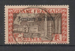 ININI - 1932-38 - N°YT. 22 - Cayenne 1f75 Rouge Et Brun - Oblitéré / Used - Oblitérés