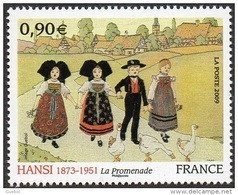 France N° 4400 ** Hansi - Aquarelle - La Promenade - Unused Stamps