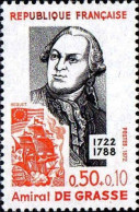 France Poste N** Yv:1727/1728 Célébrités Amiral De Grasse & Théophile Gautier - Unused Stamps