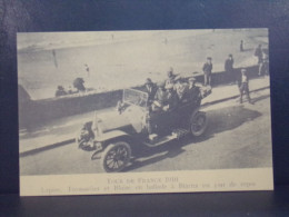 96248 . TOUR DE FRANCE 1910 . LAPIZE .TROUSSELIER ET BLAISE EN BALADE A BIARITZ . UN JOUR DE REPOS. REPRODUCTION  CECODI - Cyclisme