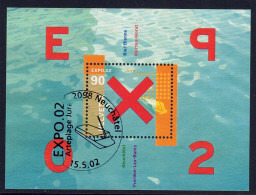 Suisse // Switzerland // 2000-2009 // 2002 //  Expo 02 Bloc Spécial, Arteplage Du Jura Oblitéré No. 1053 - Usati