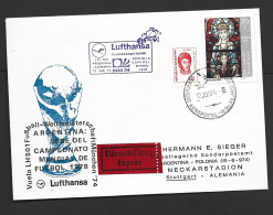 West Germany Soccer World Cup 1974 Argentina 70c Christmas On Special Illustrated Cover To Germany , Lufthansa Cachet - 1974 – Allemagne Fédérale