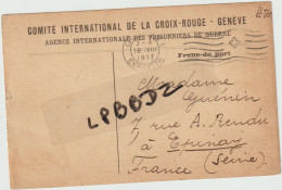 CPA - MILITARIA - CROIX ROUGE - Avis D'évacuation Du Soldat Georges Girard  De RETHEL Ardennes. Au Camp De GIESSEN -1917 - War 1914-18
