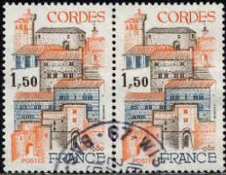 France Poste Obl Yv:2081 Mi:2201 Cordes Paire (TB Cachet Rond) - Used Stamps