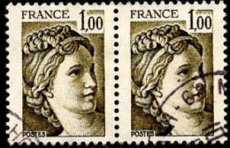 France Poste Obl Yv:2057 Mi:2170A Sabine Paire (TB Cachet Rond) - Used Stamps