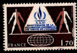 France Poste Obl Yv:2027 Mi:2132 Décl.Univer.des Droits De L'Homme (cachet Rond) - Oblitérés