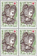 France Poste N** Yv:2070 Mi:2183A Eglise Jeanne D'Arc Rouen Vitrail Bloc De 4 - Unused Stamps
