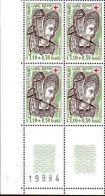 France Poste N** Yv:2070 Mi:2183A Eglise Jeanne D'Arc Rouen Vitrail Coin D.feuille X4 - Neufs