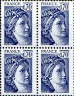 France Poste N** Yv:2056 Mi:2169A Sabine De David (Bloc De 4) - Unused Stamps