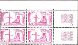 France Poste N** Yv:2051 Mi:2155 Monument à Jeanne D'Arc (Bloc De 4 Coin De Feuille) - Unused Stamps