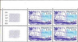 France Poste N** Yv:2048 Mi:2150 52.Congrès Philatélique Nantes Voilier Coin D.feuille X4 - Unused Stamps