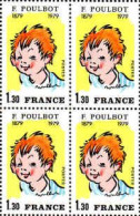 France Poste N** Yv:2038 Mi:2144 Francisque Poulpot Dessinateur (Bloc De 4) - Ungebraucht