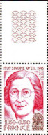 France Poste N** Yv:2032A Mi:2177 Simone Weil Philosophe Bord De Feuille - Unused Stamps