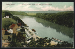 AK Bernburg, Blick Auf Die Saale Von Der Schlossterrasse  - Bernburg (Saale)