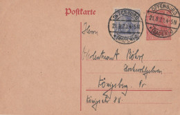 Deutsches Reich  Karte Mit Tagesstempel Offenburg Baden 19220 Nach Königsberg Ostpreussen - Brieven En Documenten